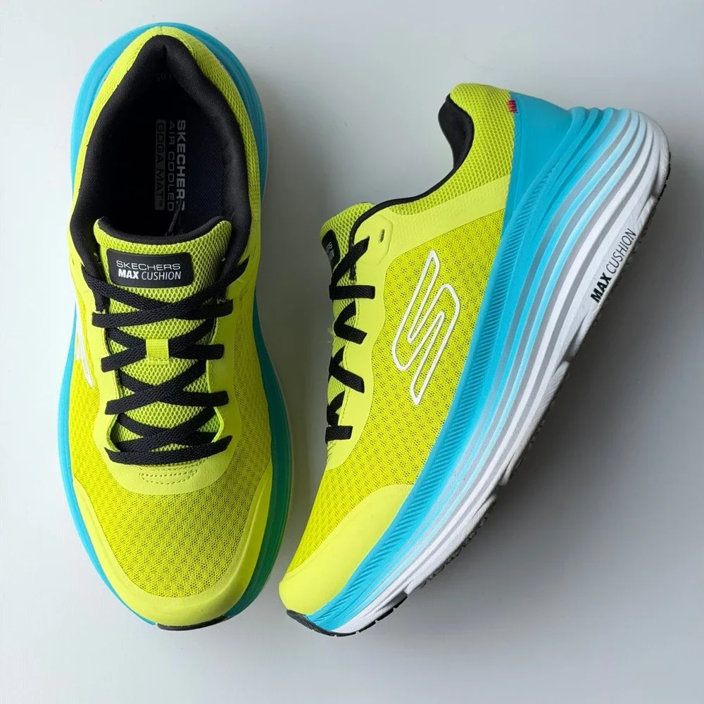 Skechers Max Cushioning Endeavor Running Shoes Mens 11 Lime Athletic Comfort